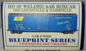 Branchline Trains Blueprint Series #1905, L&N HO 50' Welded AAR Boxcar Kit, NIB - Bild 1 von 5