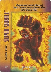 Marvel OVERPOWER Super Skrull - Alien Fire - OPD - Powersurge - Rare - Picture 1 of 1