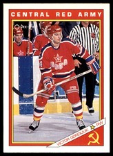 1991-92 O-Pee-Chee Sharks & Russians Inserts Viktor Gordiouk CSKA Moscow #15R