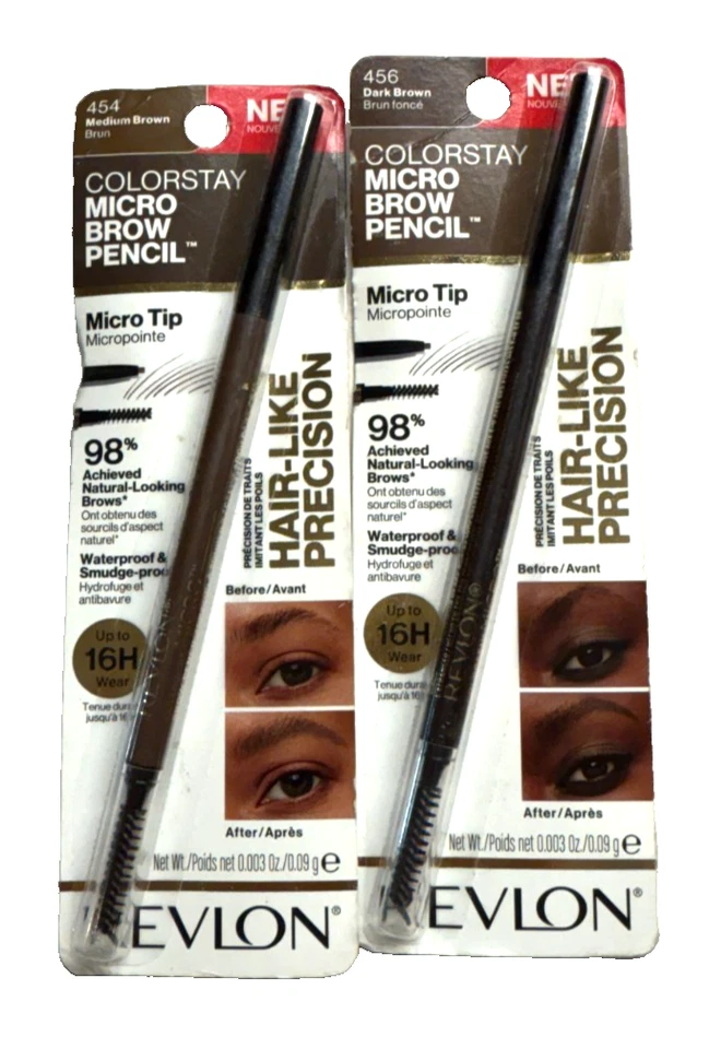 Revlon Colorstay Micro Brow Pencil in Medium Brown AND Dark Brown BUNDLE - Image 1 of 1