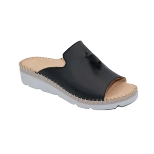 LA PLUME DONNA PANTOFOLE NERE con nappa taglia 36-US 5,5-6 - Foto 1 di 7