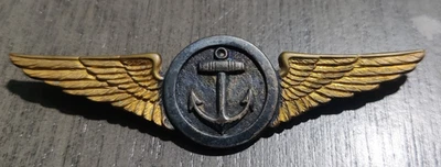 Original Segunda Guerra Mundial Entreguerras Marina de los Estados Unidos USN Naval Observador Alas Vanguardia 3 pulgadas Pin Trasero Foto 1 de 4