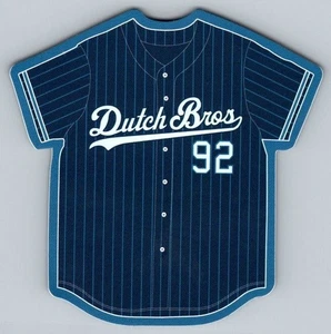 Dutch Bros Coffee Sticker Baseball Jersey 92 June 2025 NEW - Picture 1 of 2