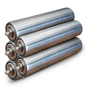 Conveyor Rollers - Galvanized Steel Replacement, 1.5" Diameter, 10" Between F... - Picture 1 of 8
