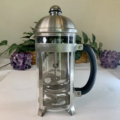 BonJour Cafetera Prensa Francesa Vidrio 8 Tazas Acero Inoxidable y Diseño Negro 10" Foto 1 de 4