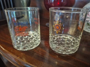 2 Noble British Order Star & Garter Kings Four In Hand Bar Rocks 8oz Glasses - Picture 1 of 8