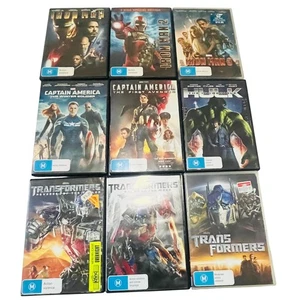 (9) Marvel Movie Bundle DVD Transformers Hulk, Ironman Capt. America -Reg 4 PAL - Picture 1 of 7