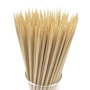 12" Natural Bamboo Skewers for BBQ,Appetiser,Fruit,Cocktail,Kabob,Chocolate F... - Bild 1 von 7