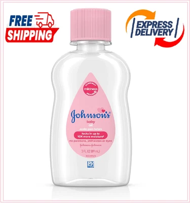 Johnson's Baby Oil, Pure Mineral Oil to Prevent Moisture Loss for Newborn 3 floz - Image 1 of 4