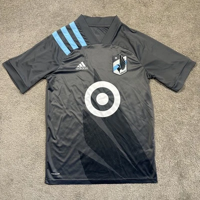 Adidas MLS Minnesota United FC Gray Jersey Youth XL 15 16 MNUFC Aeroready Soccer - Image 1 of 4