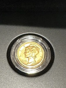 2016-W Gold Mercury Dime Centennial (w/OGP) 1/10 OZ Gold - Picture 1 of 6