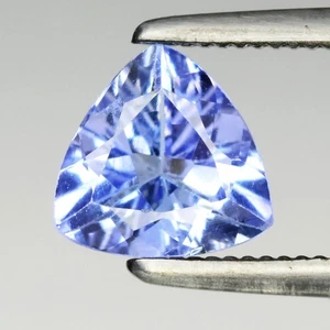 💎 0,76ct 6x6mm Trillion Natürlicher Violett Blau Tansanit - Tansania Edelstein - Bild 1 von 4