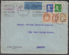 1935 Norway Mixed Franking, Oslo Slogan to Glasgow; Airmail