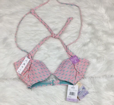 NEW Coco Rave Simone Halter Bikini Top Size 32 C Cup Multi Color Underwire NWT - Image 1 of 4