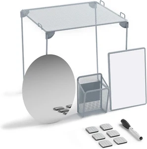 Locker Organizer and Decorating Kit, Back to School Essentials, Grey, 11-Piece, - Picture 1 of 4