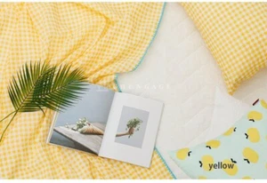 Summer Seersucker Check Fabric Cotton Ripple Weave 8 Colors Quilting Material - Picture 1 of 12