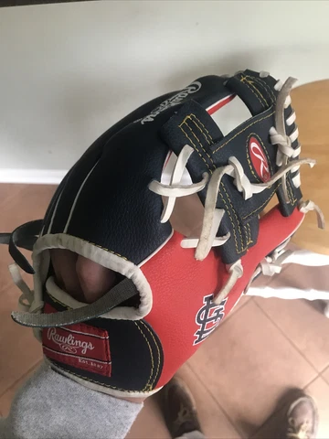 Rawlings St Louis Cardinals Kids Baseball Glove 10” Left Hand Wear Gift Cover