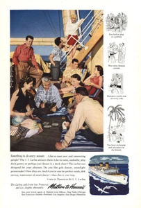 1951 Matson Line: Something to Do Vintage Print Ad - Picture 1 of 1