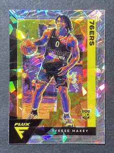 2020-21 Panini Flux #208 Tyrese Maxey Rookie Silver Cracked Ice Prizm 76ers d2