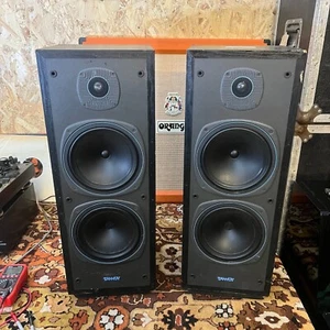 Matched Pair 2x Vintage Tannoy J30 Black Hifi Bookshelf Speakers - Picture 1 of 8