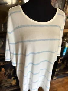 Banana Republic Striped T Shirt Top Blouse Scoop Neck Sz XXL - Picture 1 of 2