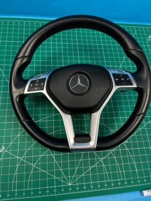 2012-15 Mercedes R172 SLK250 Driving Steering Wheel Black OEM - Image 1 of 4