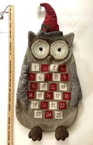 Owl Advent Calendar Large Christmas Plush Farmhouse With Pockets Childrens 43” - Picture 1 of 5