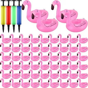 72 Pack Inflatable Flamingo Drink Holder Pool Floats Cup Holder for Summer - Picture 1 of 7