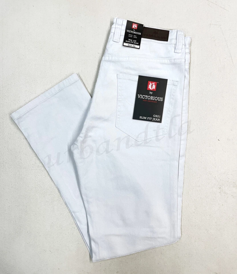 Pantalones de mezclilla ajustados de color elástico para hombre talla 28-42 GS21 Foto 1 de 1