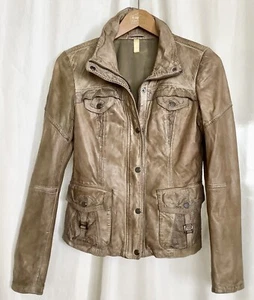 Milestone weiches Echtleder Lederjacke Jacke Damen Gr. 38 M Braun - Bild 1 von 10