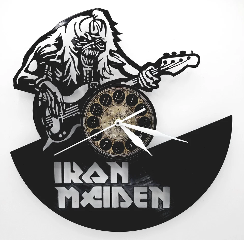 HANDMADE IRON MAIDEN | Vinyl Record Clock | Unique Wall Art Gift | FREE SHIPPING