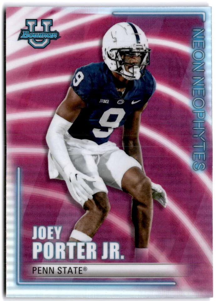 2022-23 Bowman's Best University Neon Neophytes #NN-16 Joey Porter Jr Penn State - Image 1 of 2