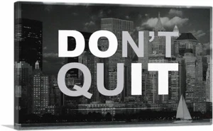 ARTCANVAS Don’t Quit Motivational Business Canvas Art Print - Picture 1 of 15