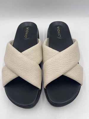 Vionic Vesta Women's Slide Lug Comfort Sandals Size 11 Cream Chunky - Image 1 of 4