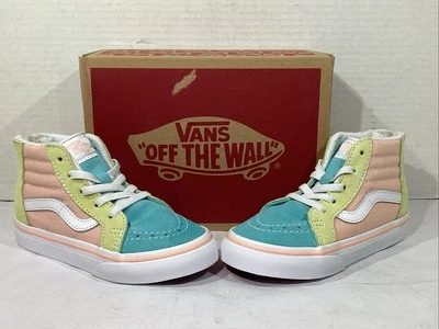 Zapatillas Vans Niño Pequeño Talla 10 EU 26.5 Pastel Bloque Lona Sk8-Hi Cremallera AJ-1137 Foto 1 de 4