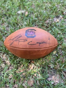 Signed Pharaoh Cooper Game used Gamecocks Wilson Gst 1003 football Carolina SC - Picture 1 of 6