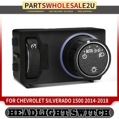 Interruptor de faros para GMC Sierra 1500 2015-2017 Chevy Silverado 1500 2014-2018 Foto 1 de 4