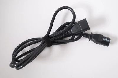 Power Extension Cable IEC Kettle Male to Female UPS Lead C13 C14 PC 1.7m Black - Image 1 of 2