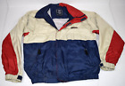 Veste manteau vintage années 90 Dash Tech 3 tons Raglan veste poids moyen taille M rouge bleu bronzé