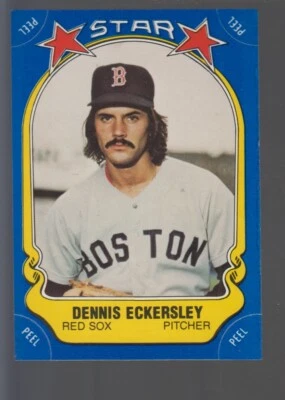 Dennis Eckersley  Boston Red Sox 1981 Fleer Star Stickers #34  - Image 1 of 2