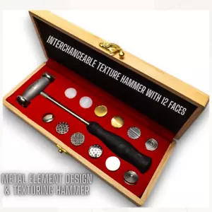 12-Face Interchangeable Texture Hammer for Metal Design & Crafting -Jewelry Tool - Picture 1 of 8