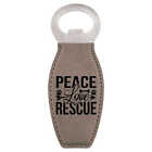 Ouvre-bouteille magnétique gravé au laser Enthoozies Peace Love Rescue - 1,75
