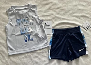 NIKE Sportswear Baby Boy’s DRI-FIT Tank Shirt & Shorts Outfit, 2-piece set - 12m - Picture 1 of 8