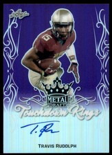 2017 Leaf Metal Draft Touchdown Kings Prismatic Purple #TKTR1 Travis Rudolph /25