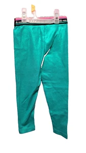 365 Kids Garanimals NEW♈Girl's Banded Shimmer stretch knit leggings size 4~Green - Picture 1 of 3