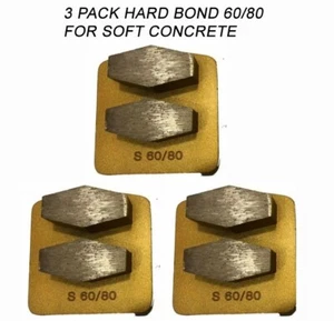 ¡Paquete de 3! Disco de molienda de diamantes compatible con Husqvarna para superficie suave, arena 60/80 - Imagen 1 de 5