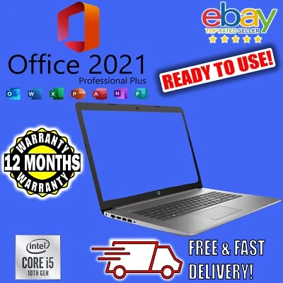 HP ProBook 470 G7 17.3" Inch Windows 11 MS Office i5 8GB 256GB 2TB SSD Laptop - Image 1 of 4