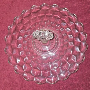 FOSTORIA AMERICAN GLASS  12 "  CENTER HANDLE SERVER IN UNUSED PERFECT CONDITION - Picture 1 of 4