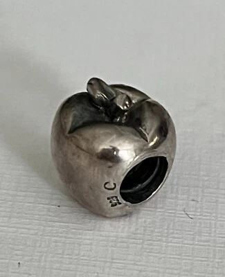 Berloque de contas autêntico Chamilia prata esterlina Apple GF-1 - Imagem 1 de 2