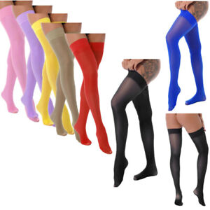 Women's Oil Shiny Sheer Stockings Thigh-Highs Pantyhose Socks Hold Ups Stockings